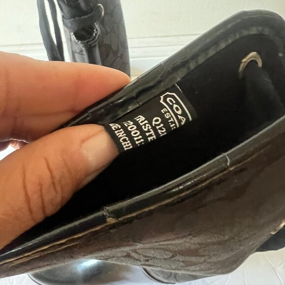 $400 COACH TRISTEE RAIN BOOTS LACE BACK MONOGRAM SIZE 8 US - Picture 8 of 9